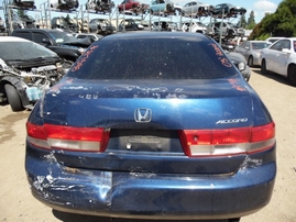 2003 HONDA ACCORD LX BLUE 4DR 2.4L VTEC AT A17595